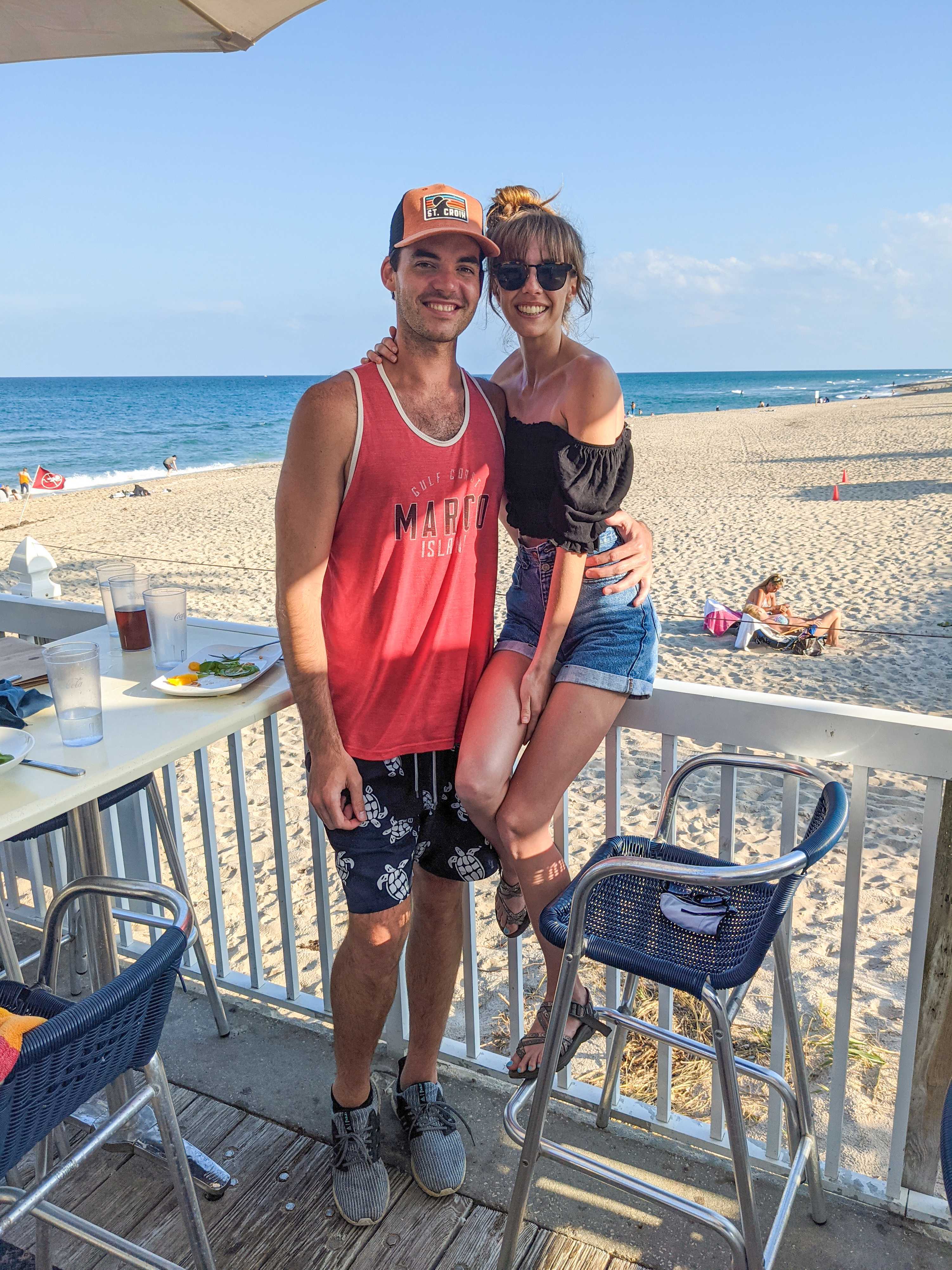 Danny and Bailey together at the beach